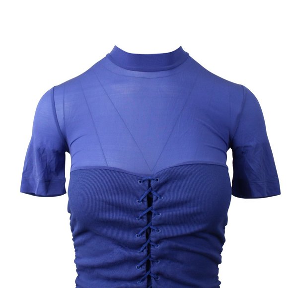 UNRAVEL PROJECT Blue Rib Hybrid Dress Size XS $900 - Picture 2 of 4